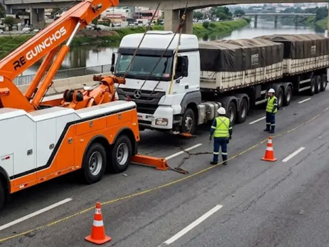 Transporte e remoção para *caminhões, máquinas e cargas especiais*